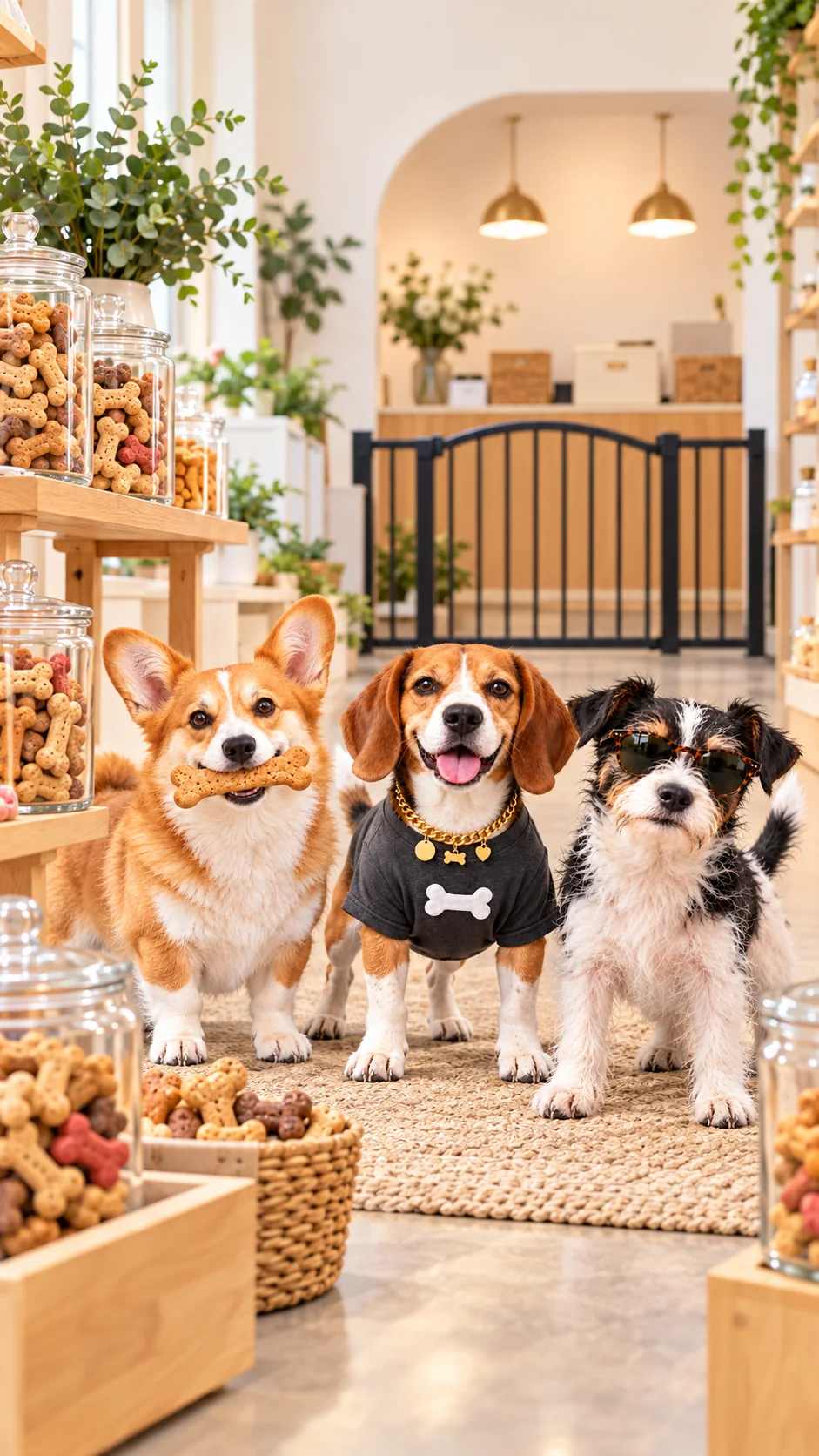 Penny, Scout, and Moxie standing together as the Vapdog crew